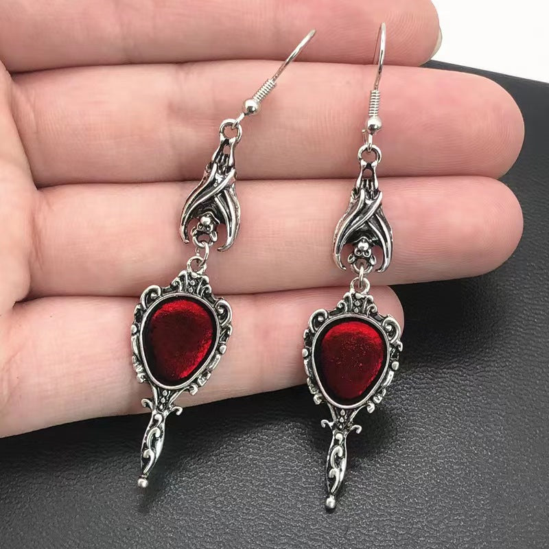Wholesale Dark Gothic Punk Coffin Heart Vampire Cross Earrings